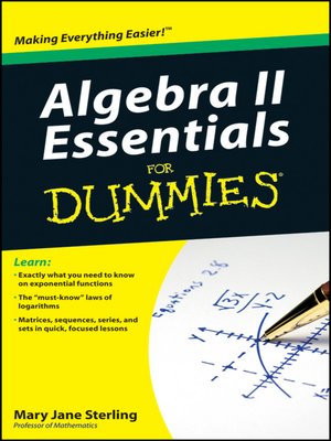 cover image of Algebra II Essentials For Dummies